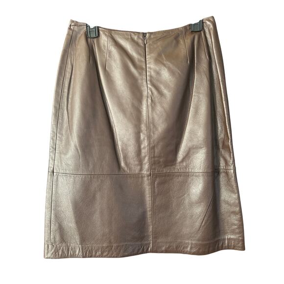 NWT Vintage Mix It Chocolate Leather Skirt – Size 10, Knee Length 90's Y2K - Picture 4 of 8